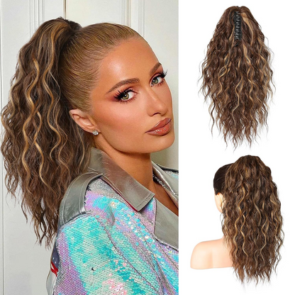 18 Inch Wavy Hair Extension with Ponytail