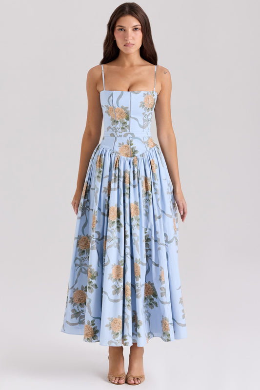 CorsetShape™ Floral Midi Dress