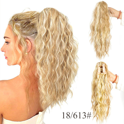 18 Inch Wavy Hair Extension with Ponytail