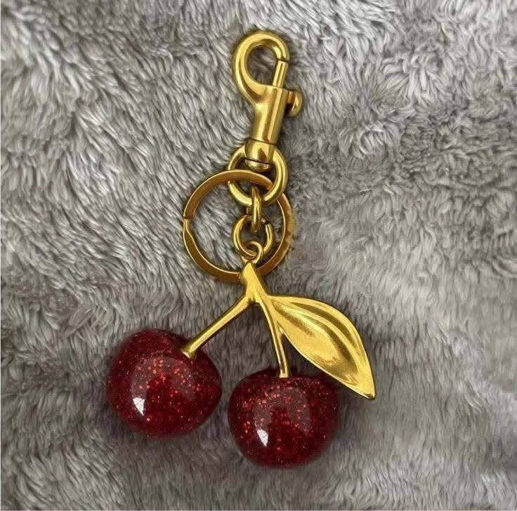 Cherry Earrings and Cherry Charm