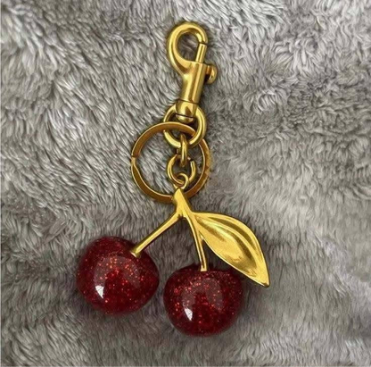 Cherry Earrings and Cherry Charm