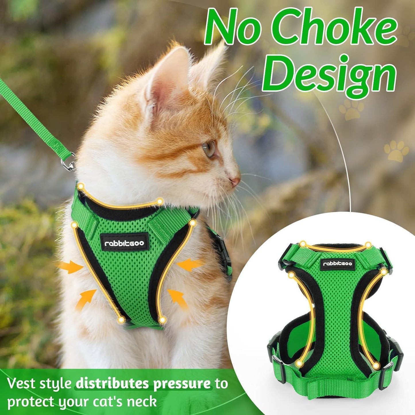 RabbitHaven Cat Harness and Leash Set