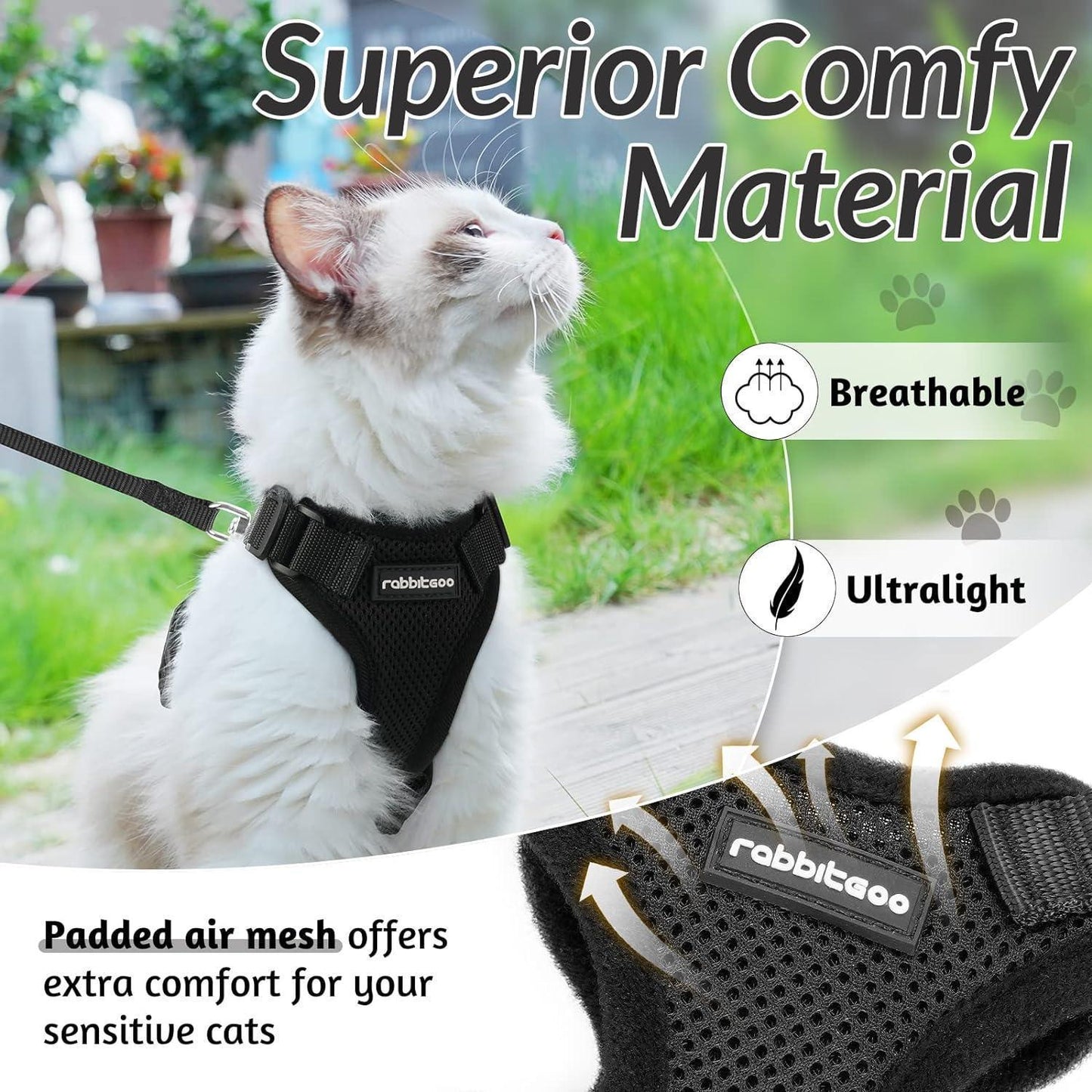 RabbitHaven Cat Harness and Leash Set