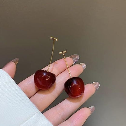Cherry Earrings and Cherry Charm