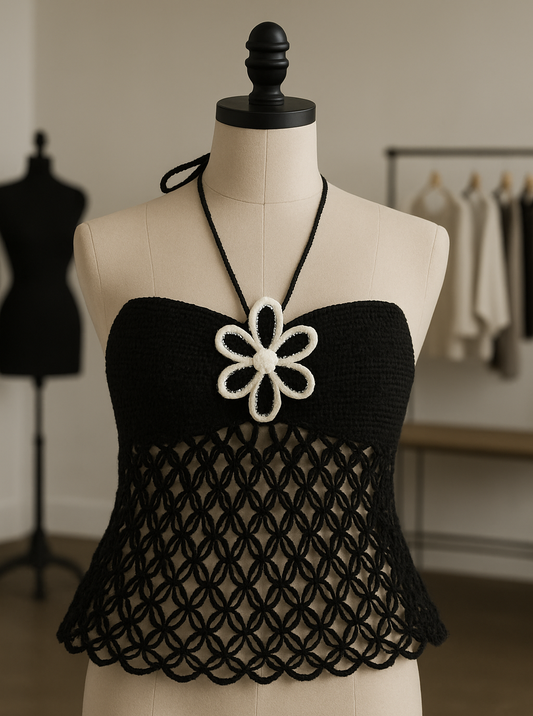 Crochet Boho Halter Top