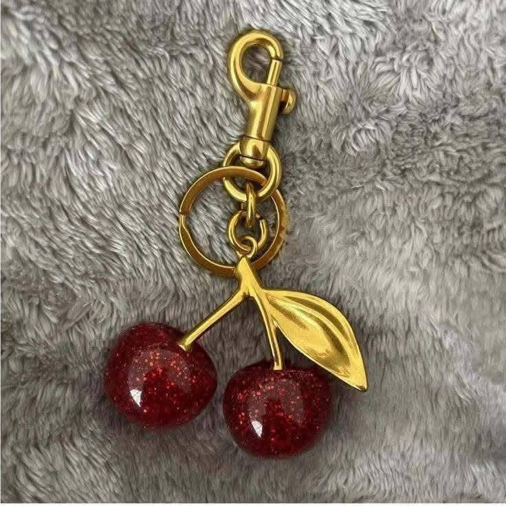 Cherry Earrings and Cherry Charm