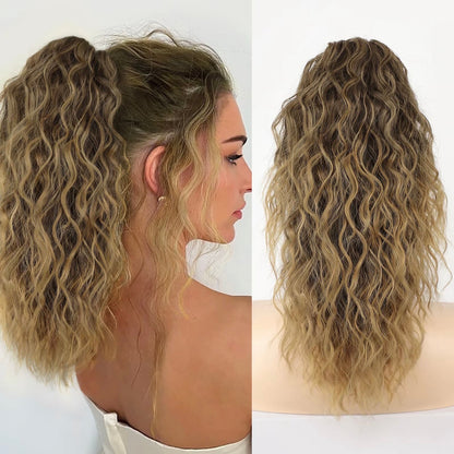 18 Inch Wavy Hair Extension with Ponytail