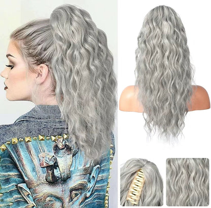 18 Inch Wavy Hair Extension with Ponytail