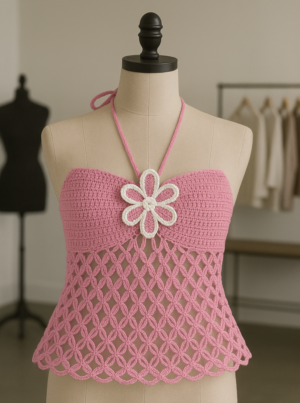 Crochet Boho Halter Top