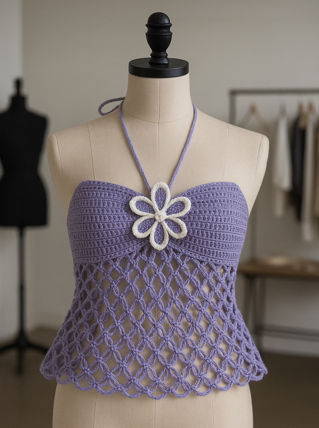 Crochet Boho Halter Top