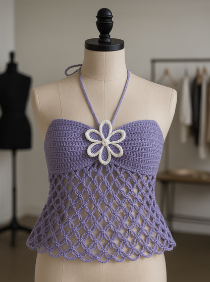 Crochet Boho Halter Top