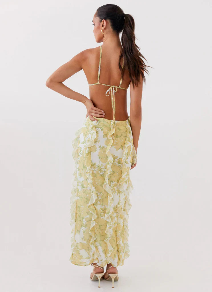 Golden Aura™ Ruffle Maxi