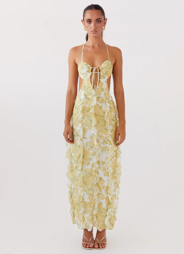 Golden Aura™ Ruffle Maxi