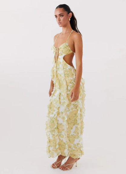 Golden Aura™ Ruffle Maxi