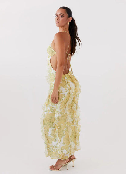 Golden Aura™ Ruffle Maxi