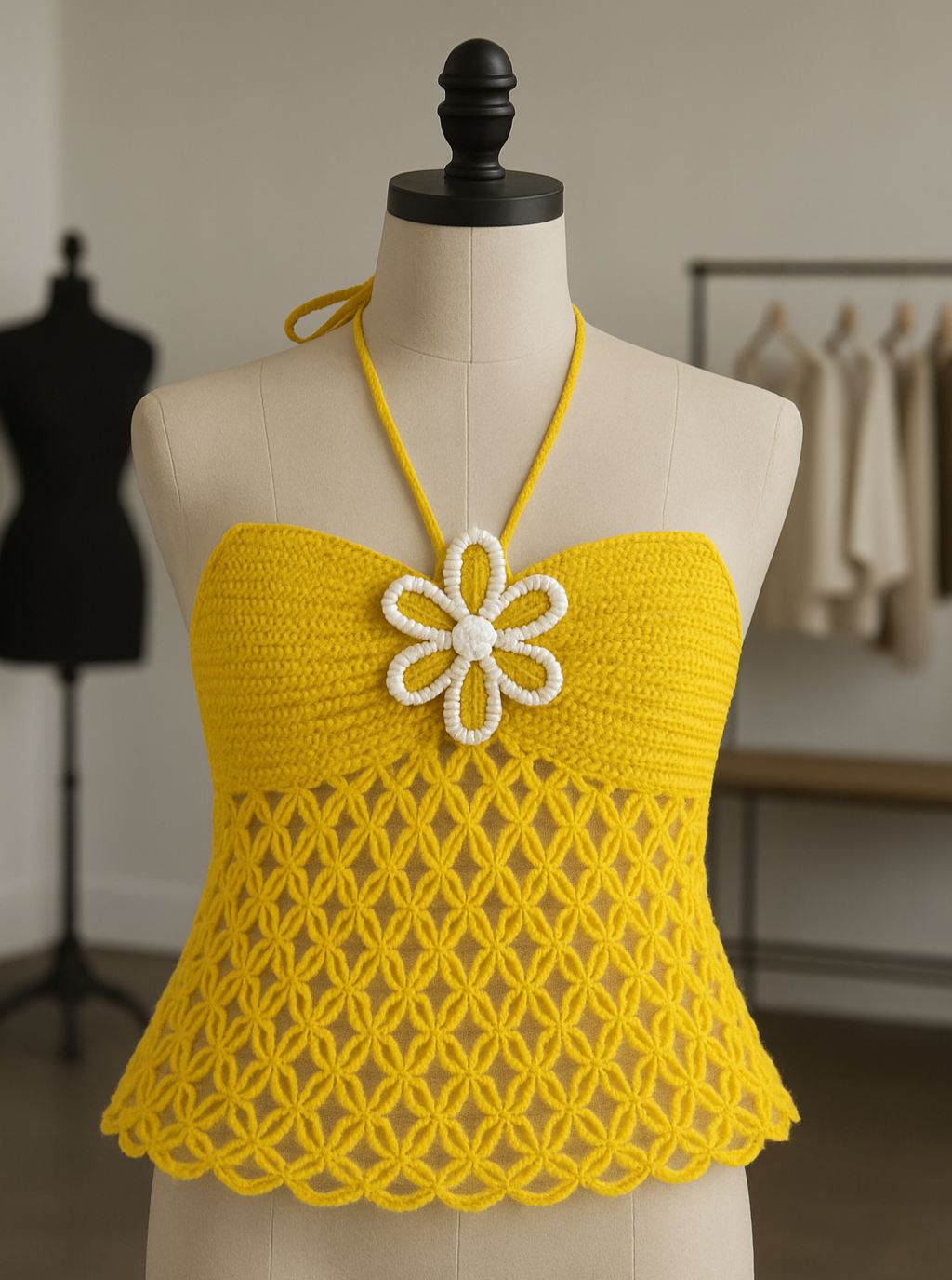 Crochet Boho Halter Top