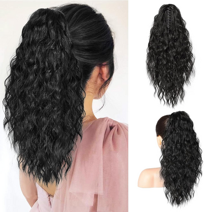 18 Inch Wavy Hair Extension with Ponytail