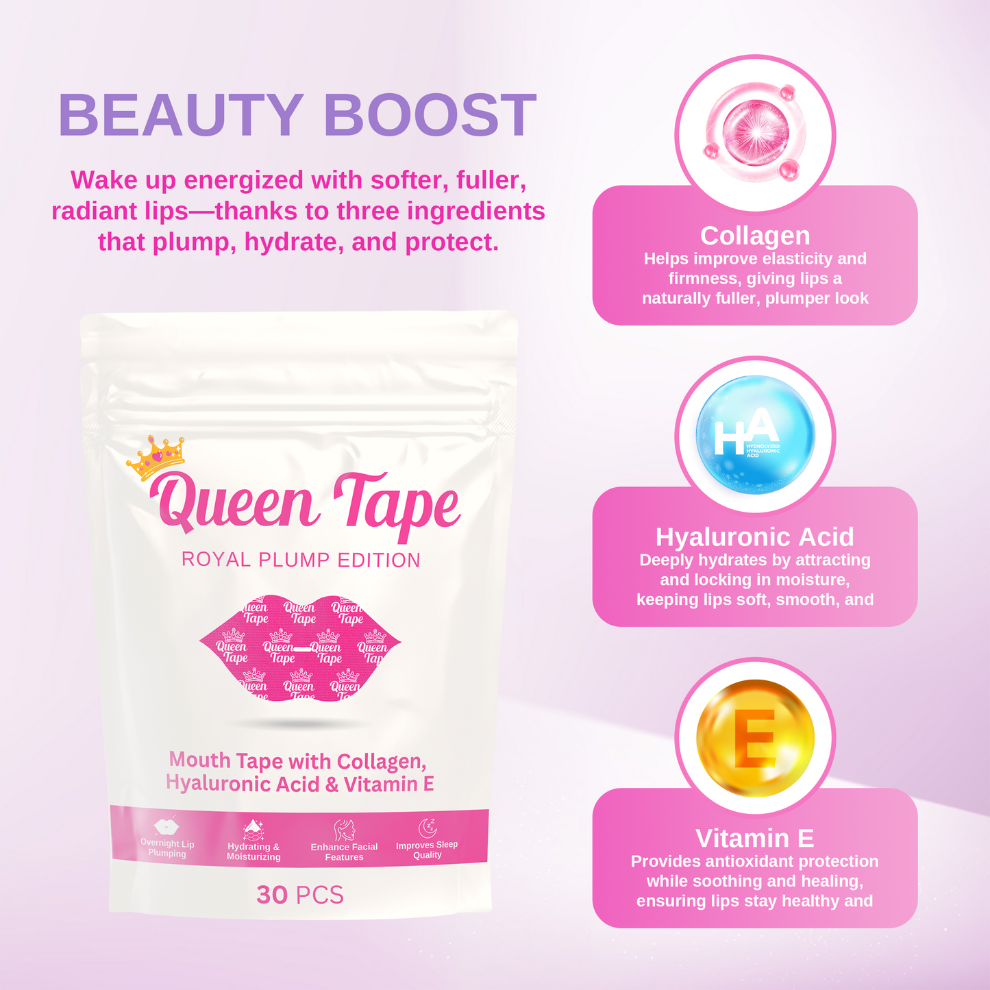 Queen Tape™ - Hydrating Collagen Mouth Tape