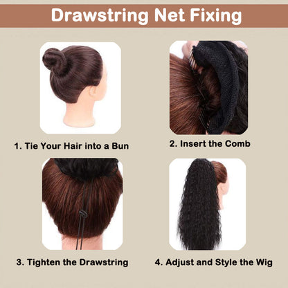 18 Inch Wavy Hair Extension with Ponytail